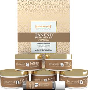 Aaryanveda De-Tan Facial Kit, A Complete Solution with 6 Step Regimen for All Skin Types Tanend Facial Kit