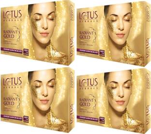 LOTUS Herbals Radiant Gold Cellular Glow Facial Kit_ 37gm ( Pack of 4 )