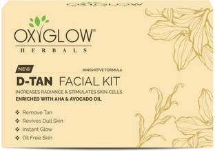 oxy glow herbals D-Tan Facial Kit|Instant Glow|Tan Removal|Oil Free Skin