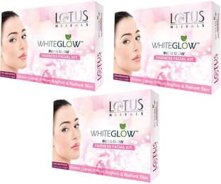LOTUS Herbals WhiteGlow Insta Glow Fairness Facial Kit ( Pack of 3 )