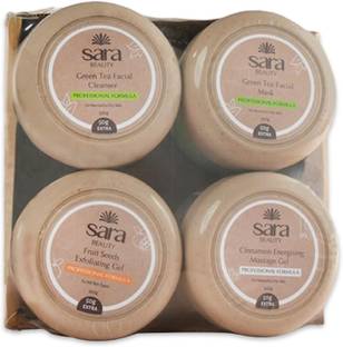 SARA Professional Facial Kit With Green Tea Extract|Suitable For Normal- Oily Skin