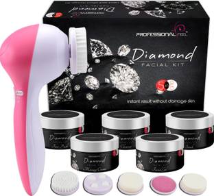 PROFESSIONAL FEEL Herbal Diamond Facial Kit With 5 in 1 Face Massager For Facial