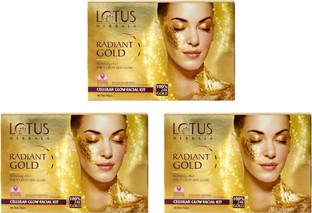 LOTUS HERBALS RADIANT GOLD Cellular Glow Salon Grade Single 
Facial Kit