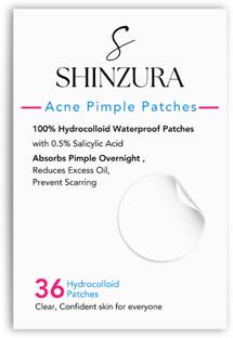 Shinzura Acne Pimple Patches - 36 Hydrocolloid, Salicylic Acid, Waterproof & Invisible