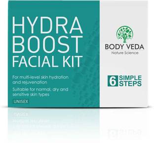 BODY VEDA Hydra Boost 6 Steps Facial Kit For Multi-Level Skin Hydration And Rejuvenation