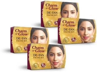 Charm & Glow De-Tan Facial Kit - Pack Of 4