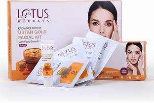 LOTUS HERBALS Radiance Boost Ubtan Gold Facial Kit|Reducing Dark Spots