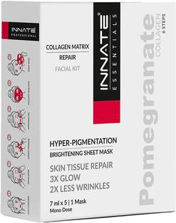 INNATE Pomegranate Facial Kit for Hyperpigmentation with 5 Steps + 1 Sheet Mask | 5 x