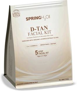 SPRING H2O D-Tan Anti Aging Facial Kit For Whitening With Tan Removal & Deep Cleansing