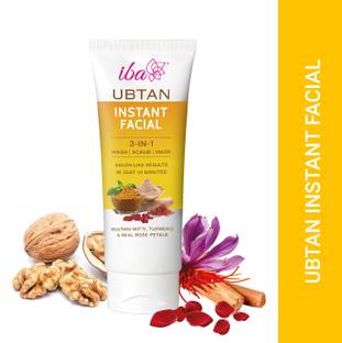Iba Ubtan Instant Facial 3 IN 1 Wash, Scrub & Mask with Turmeric, Multani Mitti