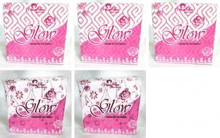 Green Tree Glow 2 Ply Random Printed Tissue Paper Napkins Soft Ply (Pack 5)