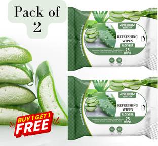 skinic Face Wipes for Women in Facial Wipe – Gentle Aloe Vera Cleansing Wipes