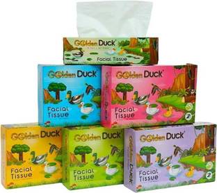 Golden Duck Premium Facial Tissue Box 70 Pulls 2 Ply Ultra Soft