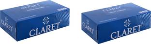 CLARET Facial Tissue 2-Ply,100 Pulls,Makeup smudges Soft & Absorbent for Daily Use,BLUE
