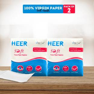 WhiteLux Heer Soft Premium OBA Free 100% Virgin Tissue Paper (Pack Of 2)
