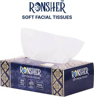 RONSHER 2-ply Premium Facial tissue paper| 100 pulls |Pack of 1