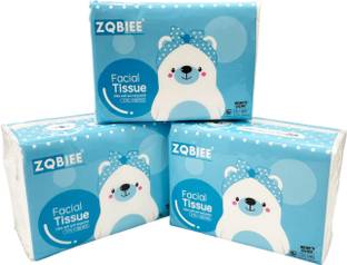 ZQBIEE 3Ply Facial Tissue Paper Soft Pack - 120 Sheets Per Pack