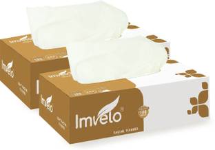 IMVELO GREEN YOUR HYGIENE 2-Ply Tissue Papers Box|100 Pulls Each|Ultra Soft & OBA Free Napkin