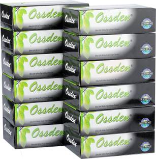 OSSDEN BUY 12 GET 4 FREE | 2 Ply Ultra Soft Tissue Box Pack Of 12 (100 PullsX2Ply=200 Sheet Par Box)