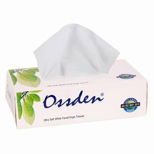 OSSDEN Facial Tissue, Face Tissue 2 Ply 200 Sheet Per Box Pack of 12 Color Black