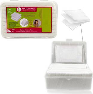 MAJESTIQUE 250 Count Facial Cotton Pads, Makeup Removing Wipes, Cotton Pads - Pack of 1