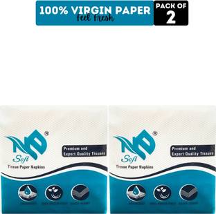 NE Soft Premium OBA Free 100% Virgin Tissue Paper (Pack of 2)