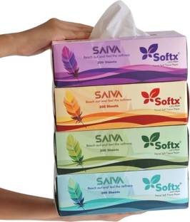 softx Premium Soft Facial Tissues – 80 Sheets per Box,