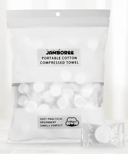 JAMBOREE 100PCS Compressed Towel, magic tablet tissue, Mini Disposable Cotton Towel, Multi-Purpose Wipes, for Home/Beauty Salon/Travel