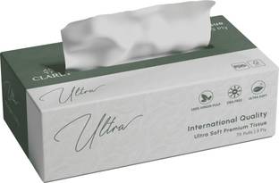 CLARET Ultra Soft 3-Ply Facial Tissues | 75 Pulls | Ultra Gentle for Sensitive Skin