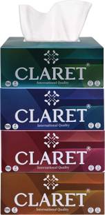 CLARET Soft, Gentle & Super Absorbent Facial Paper (18x20cm), 2 Ply | 200 Pulls Each