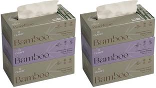 CLARET Soft 2-Ply Bamboo Facial Paper|100 Pulls Each