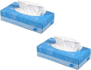 Ziccs 100% Unbleached Face Tissues | 2Ply Tissue Paper for Car - 100 Pulls