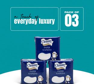 Clemmy super Absorbent paper Napkins for Travel, Car, Home, Office