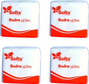 softx Rudra Napkin 50 Sheets Per Packet 1 Ply Tissue.