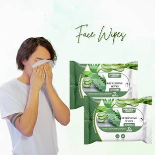 skinic Aloe Vera Fresh Wet Wipes – Non-Sticky & Soft | Pack of 2 (50 Each)