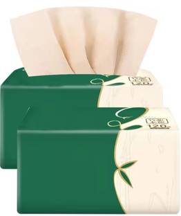Ziccs 100% Unbleached Bamboo Face Tissues | 2Ply Tissue Paper for Car - 100 Pulls
