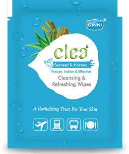 Clea Seaweed and Aloe Vera Cleansing and Refreshing Wipes