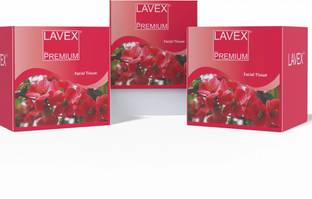 LAVEX Prim Facial Tissue 2 Ply (80 Pulls Each Box) For Home/Office/Car.