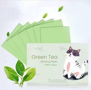Adbee Oil Blotting Sheets 100 Sheets Green Tea Oil Absorbing Tissues Paper