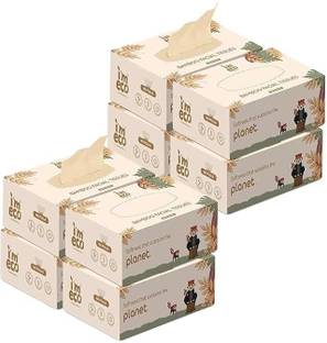 IMECO Soft 100% organic 2 ply Bamboo Facial Tissue Box Pack of 8 | 100 pulls