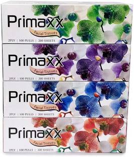 PRIMAXX Hygienic Soft & Natural 4in1 Facial Tissue (20x20 cm) | 2 Ply, 100 Pulls