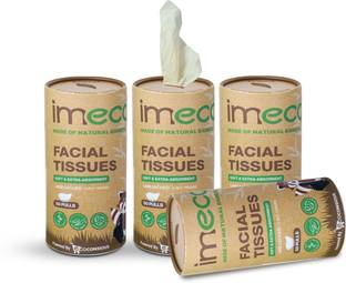 IMECO Bamboo Facial Tissue Paper 50 Pulls Box Each | Ideal for Travel, Car & Daily Use
