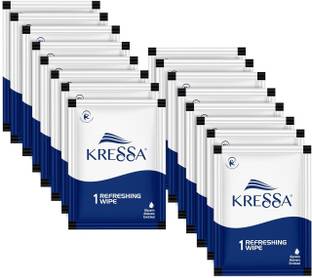 KRESSA Refreshing and Cleansing Wet Wipes | PH Balanced | Single Wipes Sachet
