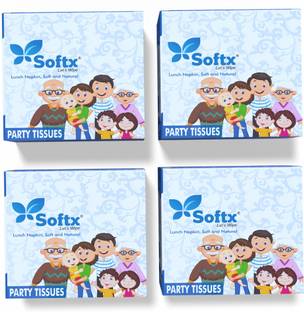 softx Party Pack Facial Tissue 1 Ply (60 Sheets Each Box) For Daily Use.