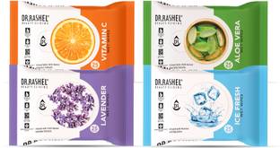 DR.RASHEL Face Wipes, Boosts Skin Oxygen, Clear Dirt, Remove Makeup, Gives Fresh and Glowing Skin. Vitamin C, Aloe Vera, Ice Fresh, Lavender Pack of 4.