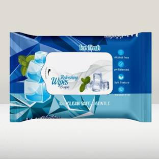 divolife Refreshing Wet Wipes With snow Fragrance, Facial Wet Wipes 25 piece