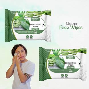 skinic Aloe Vera Cooling Wipes – Instant Freshness & Hydration | Pack of 2 (50)