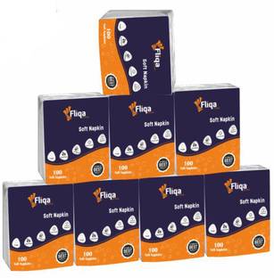 FLIQA Soft Tissue Paper Napkin ( Tissue Paper- 800) (Pack of 8)