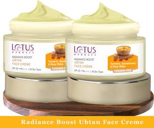 LOTUS HERBALS Radiance Boost Ubtan Face Cream ( Pack of 2 ) ( 50g 2 )