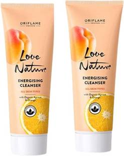 Oriflame Sweden love nature energising cleanserorganic apricot and orange - pack of 2